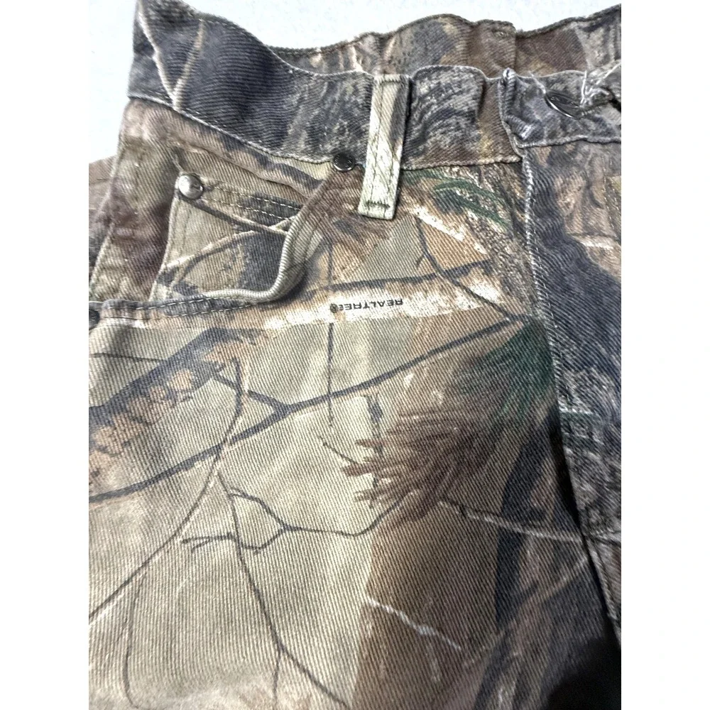 Wrangler Y2K Realtree Camo Jeans Girls 12 Regular Hunting Pants Brown Outdoor